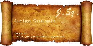 Juriga Szulamit névjegykártya